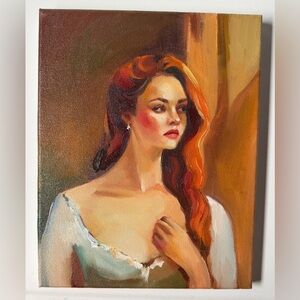 oil paintings original “By the window ”, 10x8, oil on canvas